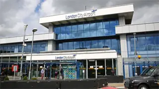 London City Airport terminal entrance